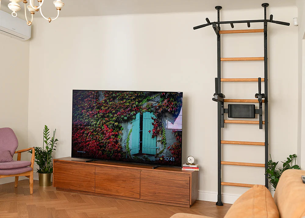BenchK 522 Gymnastics Wall Bars with Dip Station and Pull-Up Bar