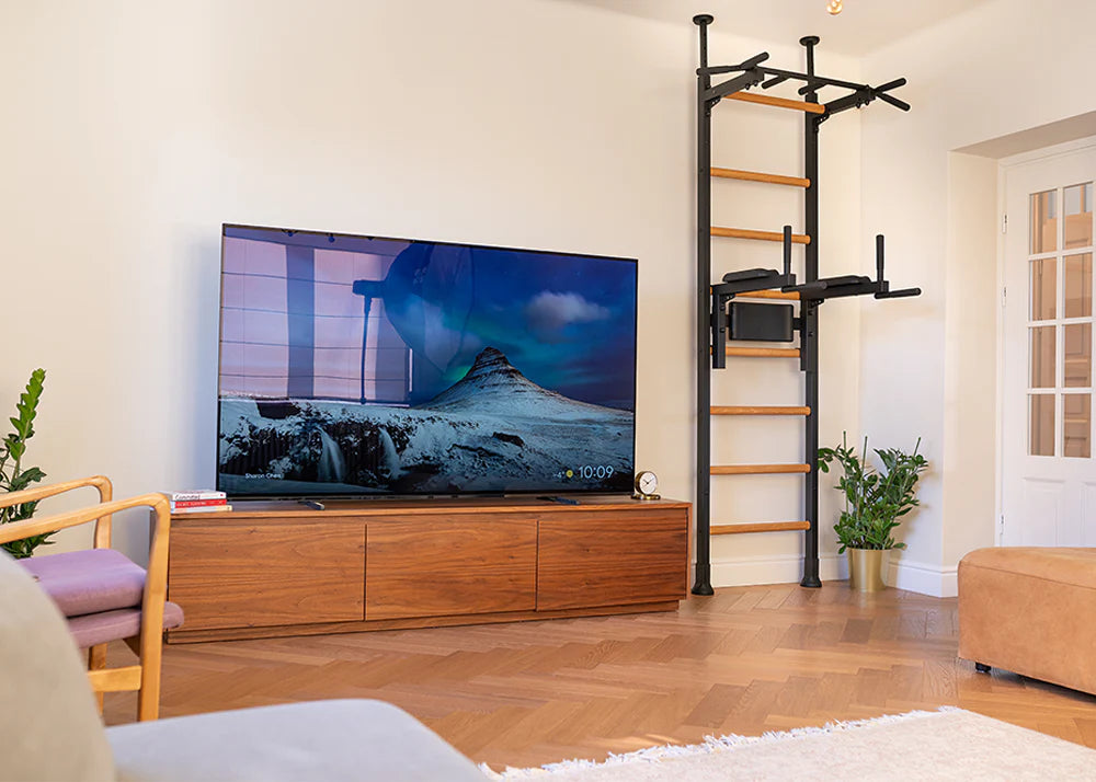 BenchK 522 Gymnastics Wall Bars with Dip Station and Pull-Up Bar