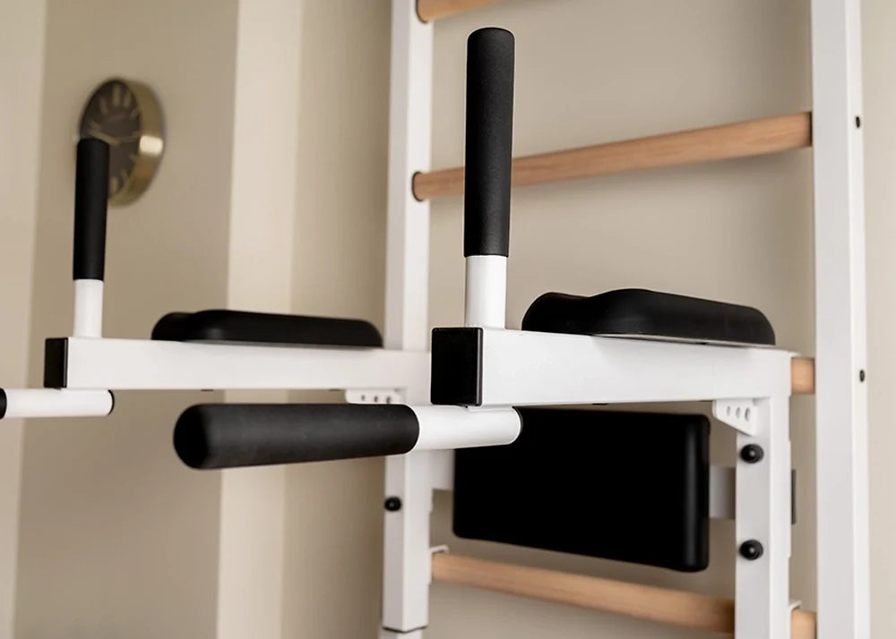 BenchK 233 Gymnastic Wall Bars with Workout Bench, Pull-up and Dip Bar