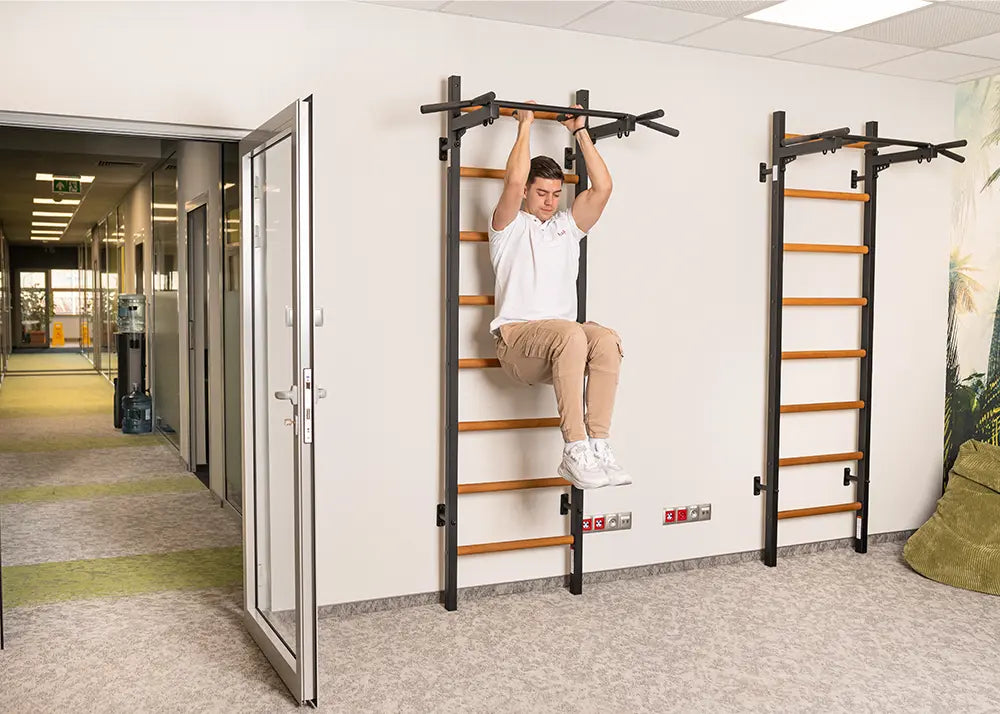 BenchK 221 Gymnastic Wall Bars with Ring and Swing Accessories
