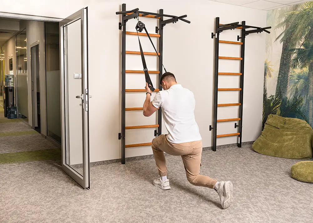 BenchK 221 Gymnastic Wall Bars with Ring and Swing Accessories