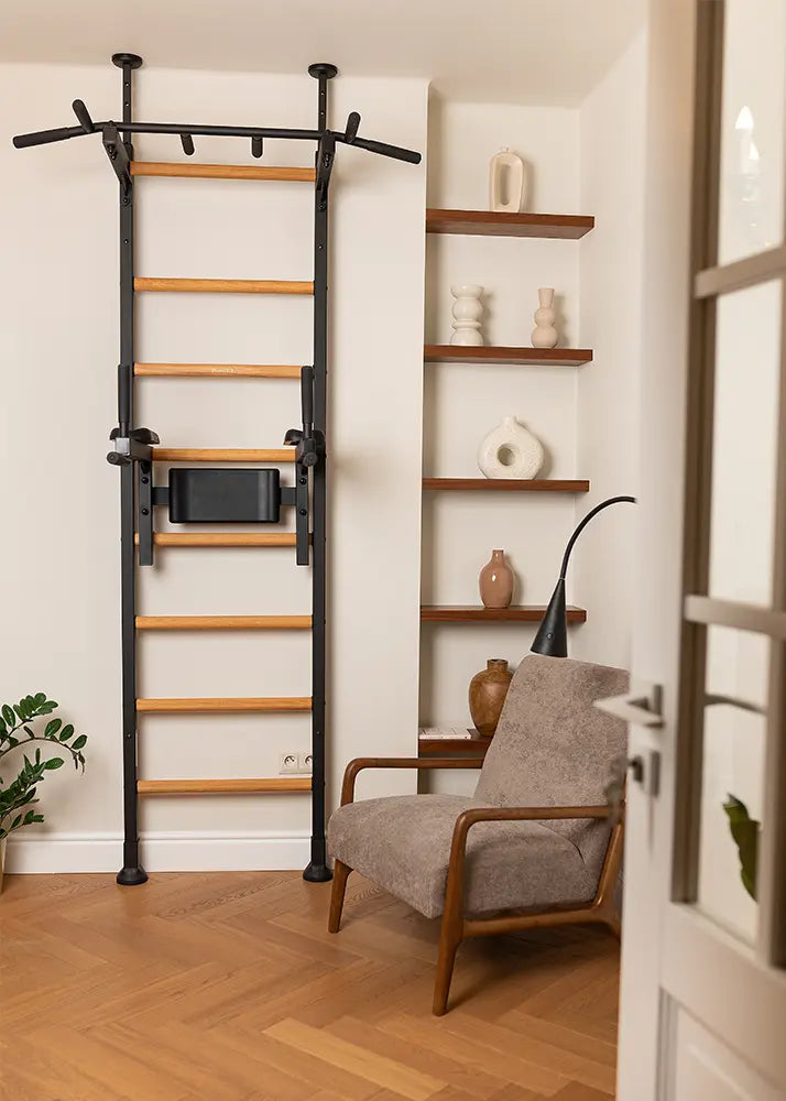 BenchK 522 Gymnastics Wall Bars with Dip Station and Pull-Up Bar