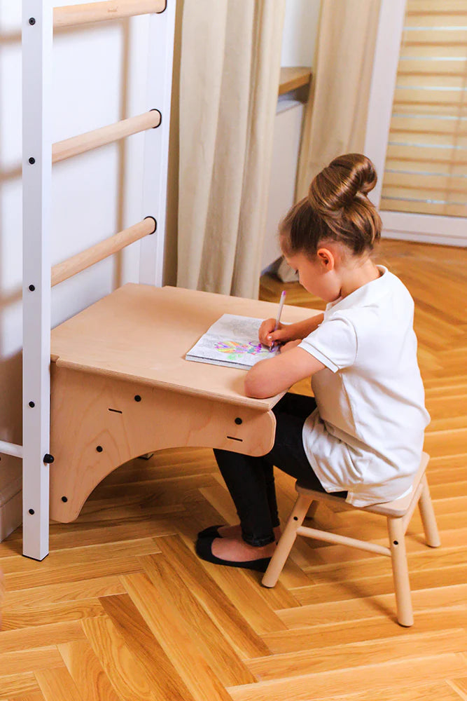 BenchK 712 Wall Bars with BenchTop Desk and Pull-Up Bar