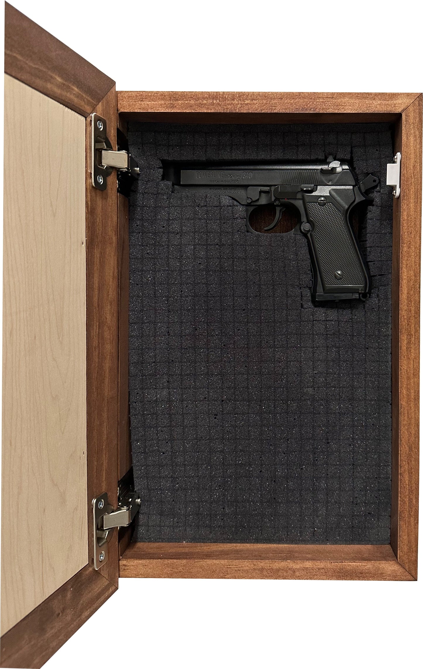 Hidden Gun Storage Cabinet Welcome to Our Home, Red Oak | Concealed Pistol Safe, Concealment Furniture, Handmade in the USA, Home Self Defense