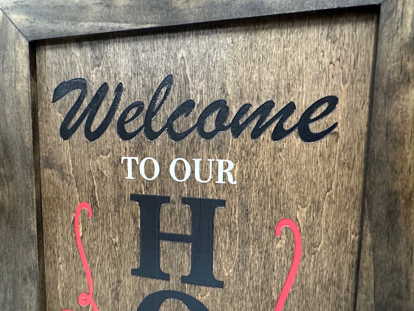 Hidden Gun Storage Cabinet Welcome to Our Home, Jacobean | Concealed Pistol Safe, Concealment Furniture, Handmade in the USA, Home Self Defense