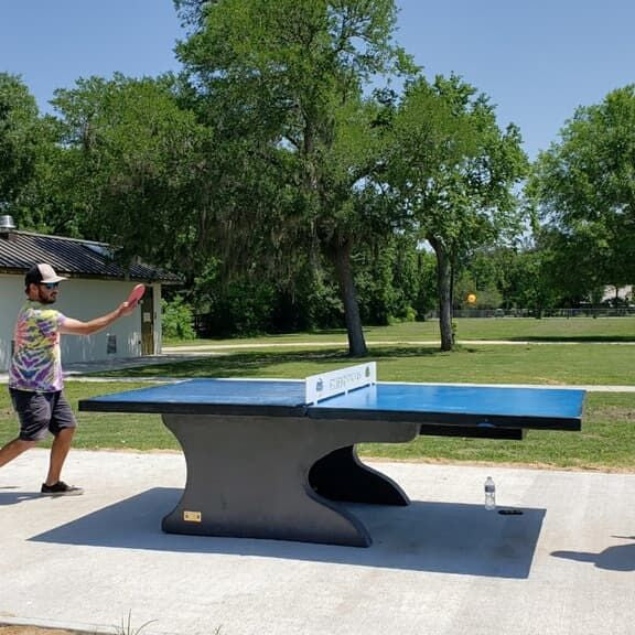 Stone Age Cantilever Outdoor Concrete Ping Pong Table