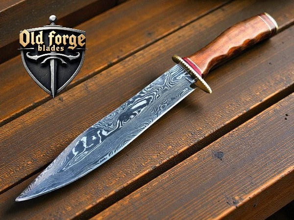 Custom handmade bowie Knife – Blade Damascus Steel