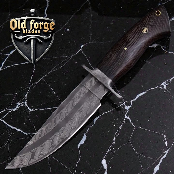 Best Steel for Hunting Knife – 10” Handmade Damascus Blade