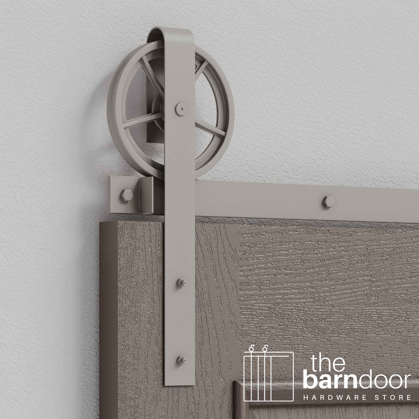 Wagon Wheel Heavy Duty Sliding Barn Door Hardware Kit