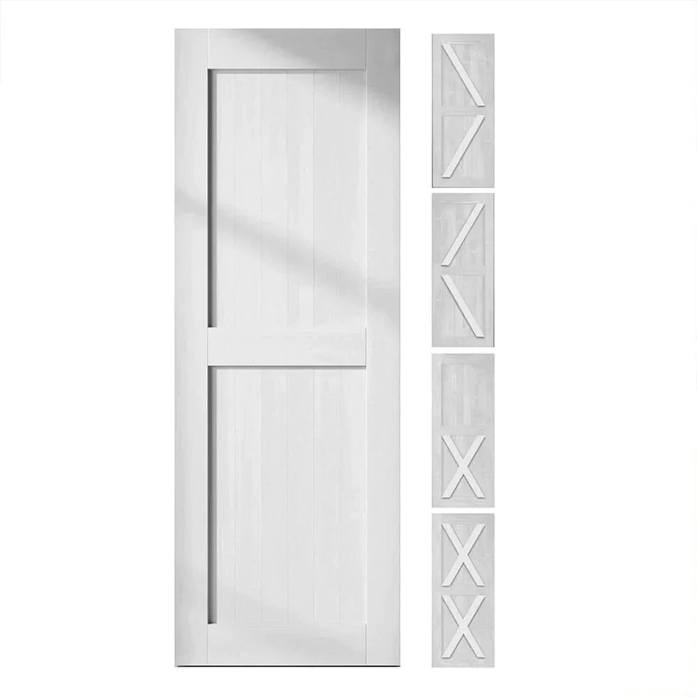 Natural Pine Wood Barn Door | 80", 84", 96" x 20"-60"