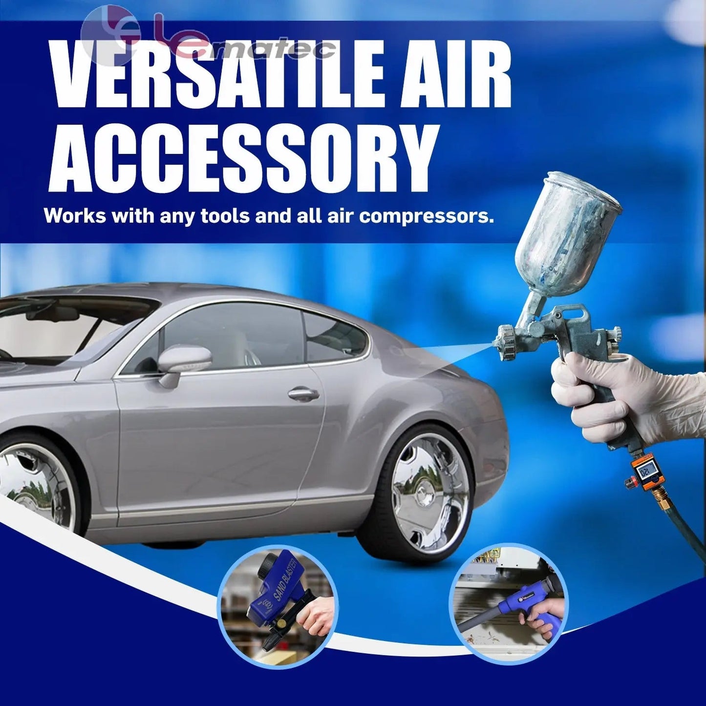 Digital Air Pressure Regulator with LCD Display - Professional 150 PSI Multi-Unit Control (DAR03B)