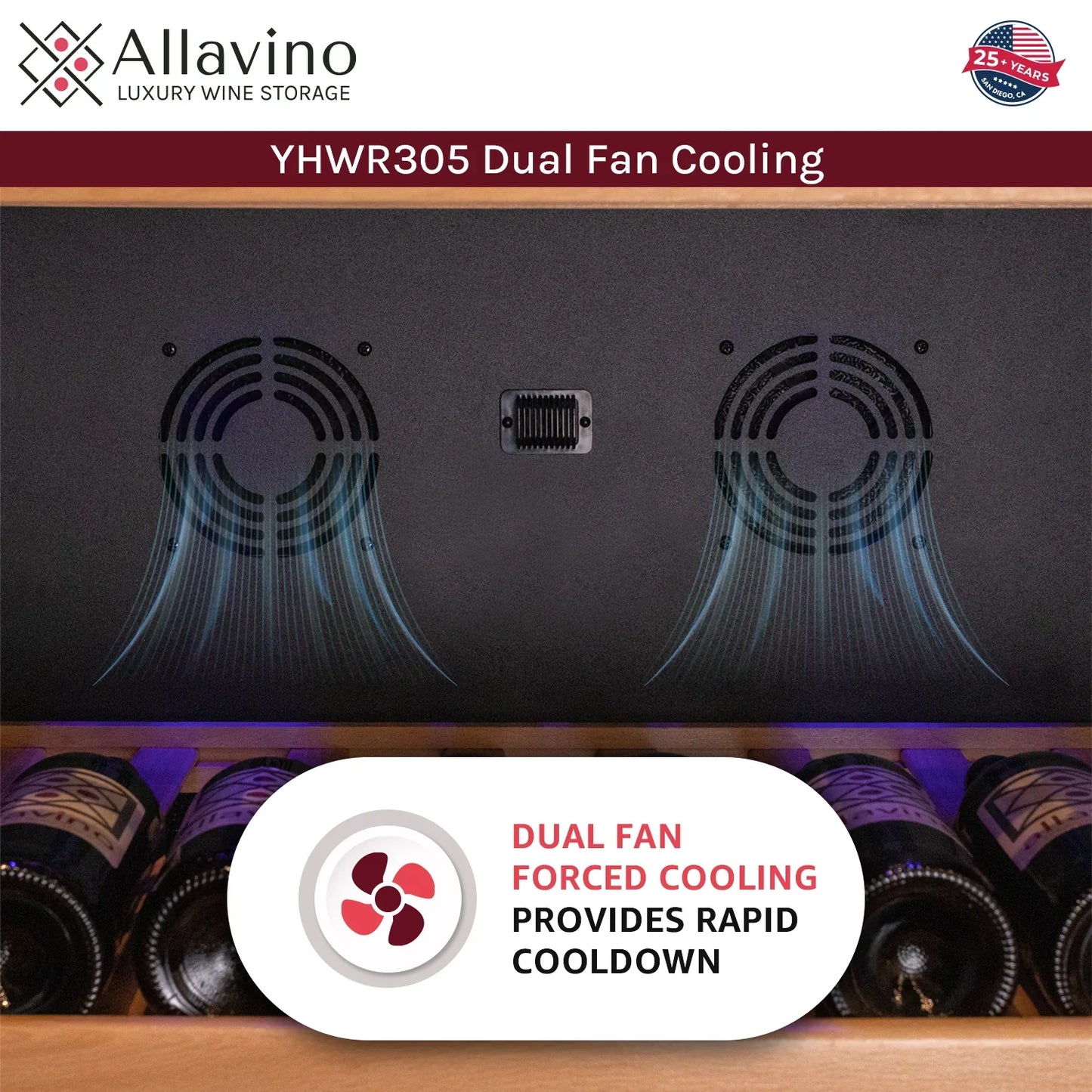 Allavino Wide Vite II Tru-Vino 277 Bottle Single Zone Wine Refrigerator