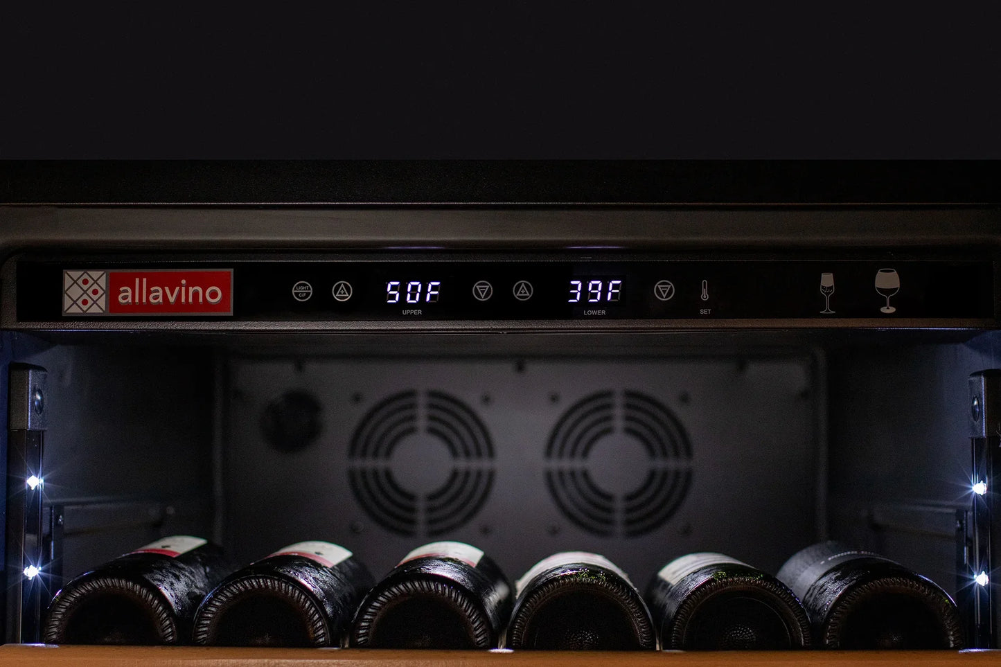 Allavino 76.5" Tall Wine Refrigerator with Two Refrigerated Drawers