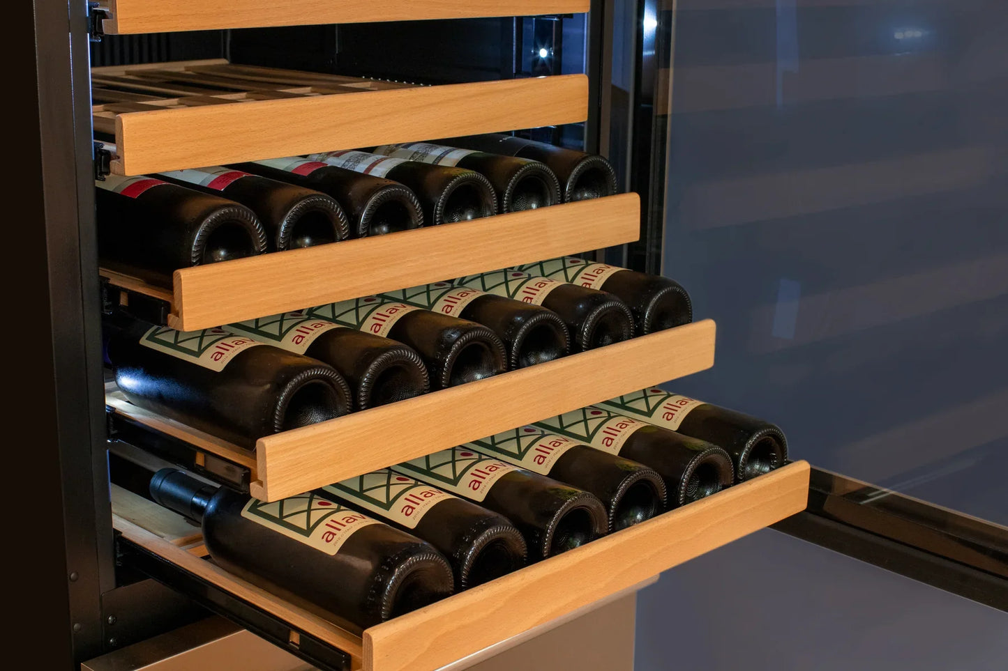 Allavino 76.5" Tall Wine Refrigerator with Two Refrigerated Drawers