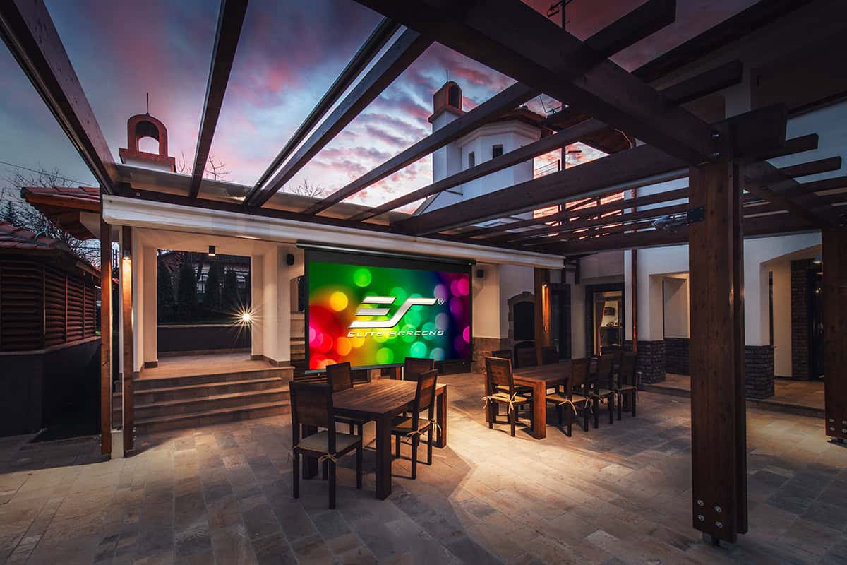 Elite Screens Yard Master Manual Series Outdoor Projector Screen