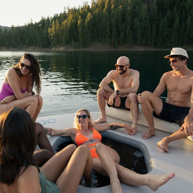 Aquaglide Lazy Lounge, 6 Person Inflatable Floating Lounge