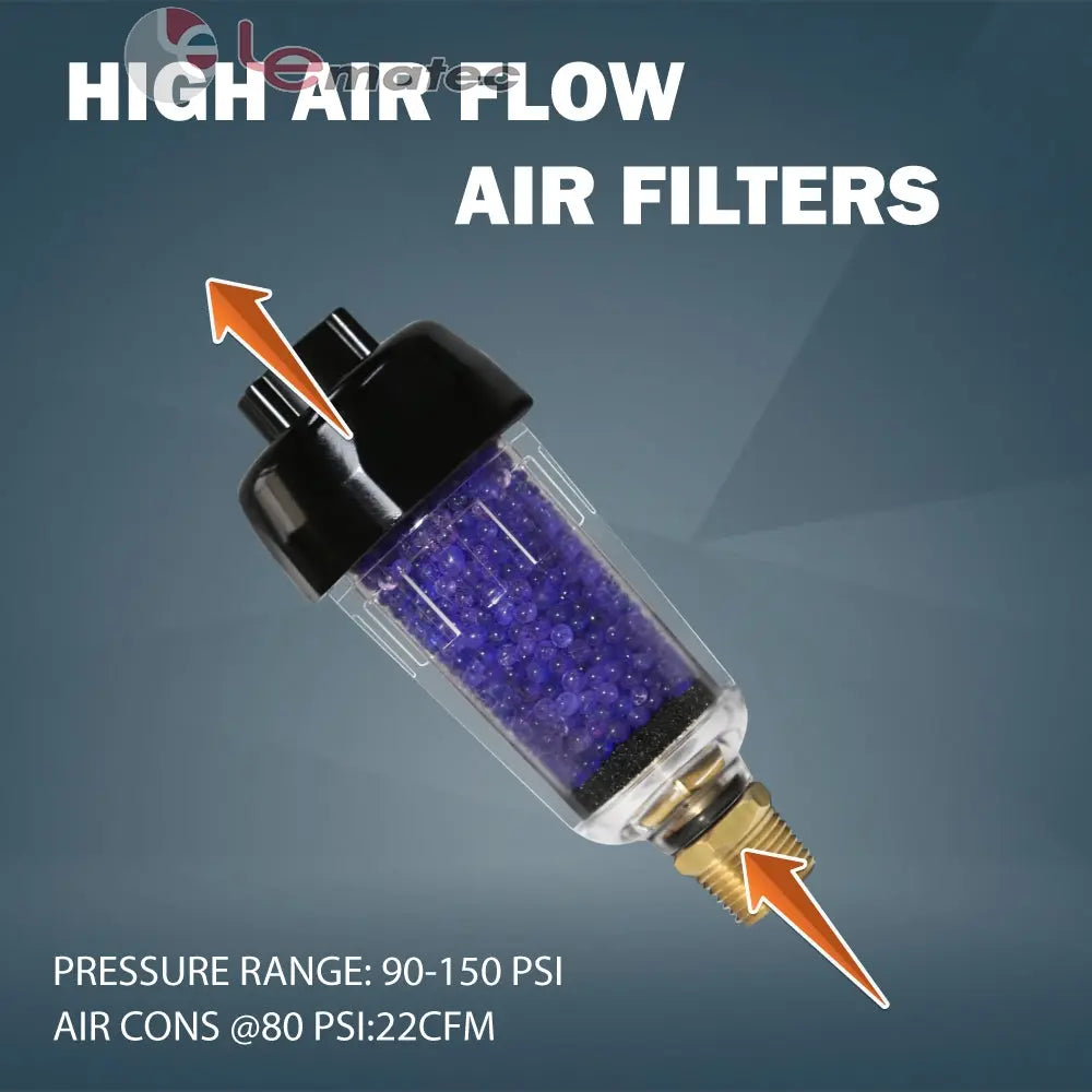 Professional 3/8" Air Compressor Dryer with Desiccant Filter - 22 CFM, 150 PSI - ZN312E-3