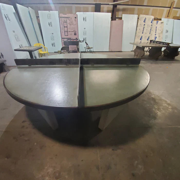 Stone Age Round 4 Way Outdoor Concrete Ping Pong Table