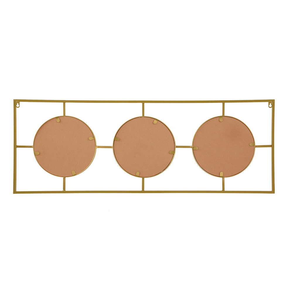 3 Mirror Piece Wall Mirror in Rectangular Frame