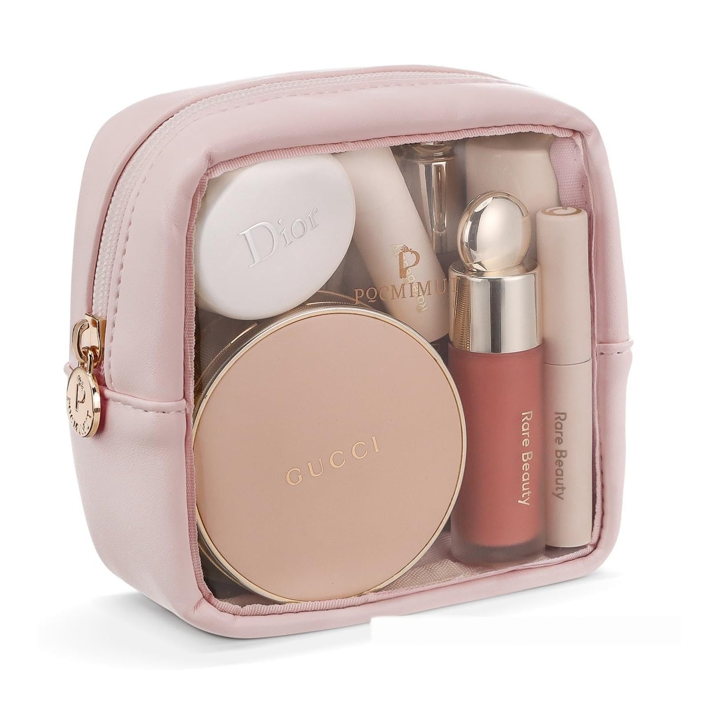 Leather Transparent Cosmetic Bag Travel Essential