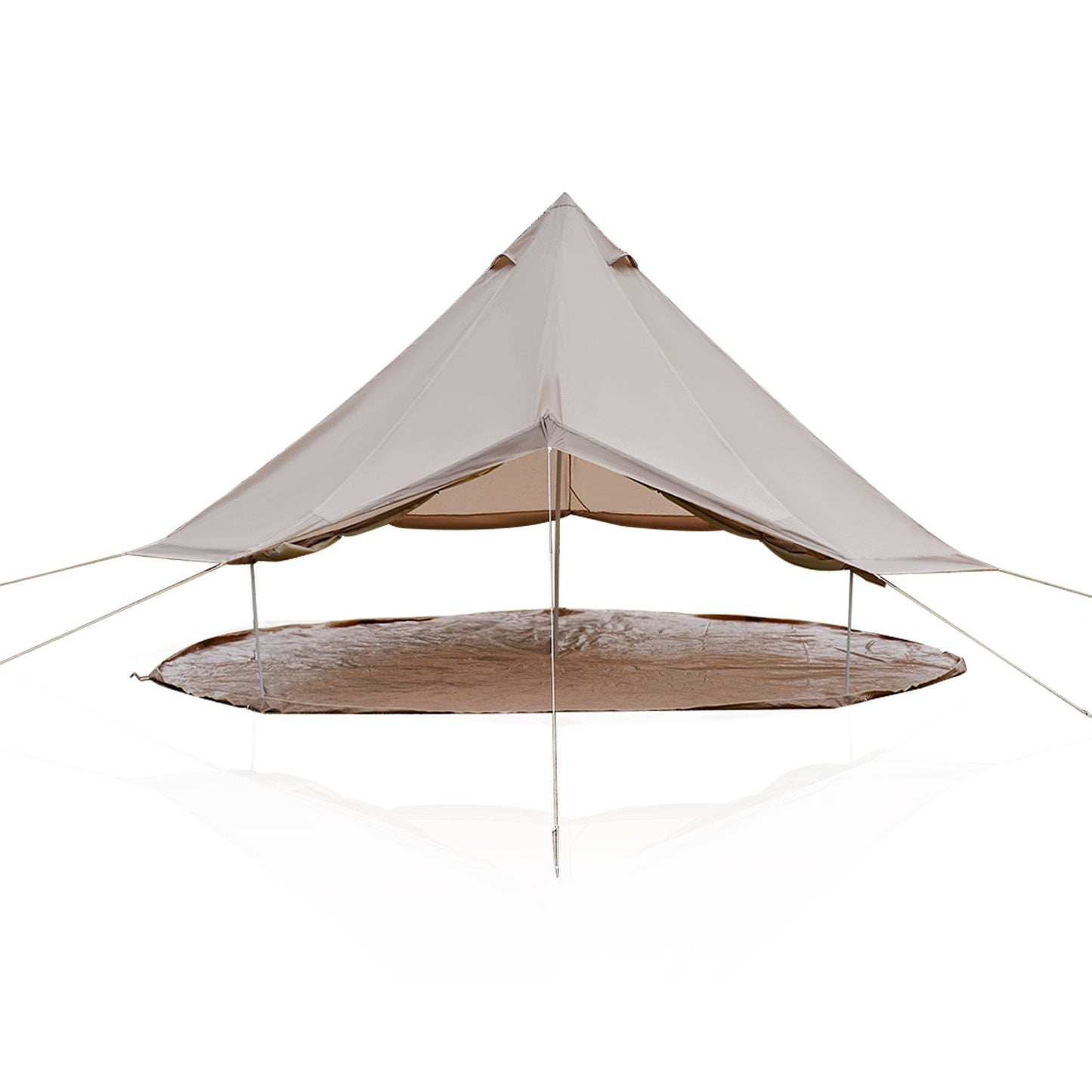 4 Season Bell Tent 13.1FT, Beige Waterproof Glamping Yurt Tent
