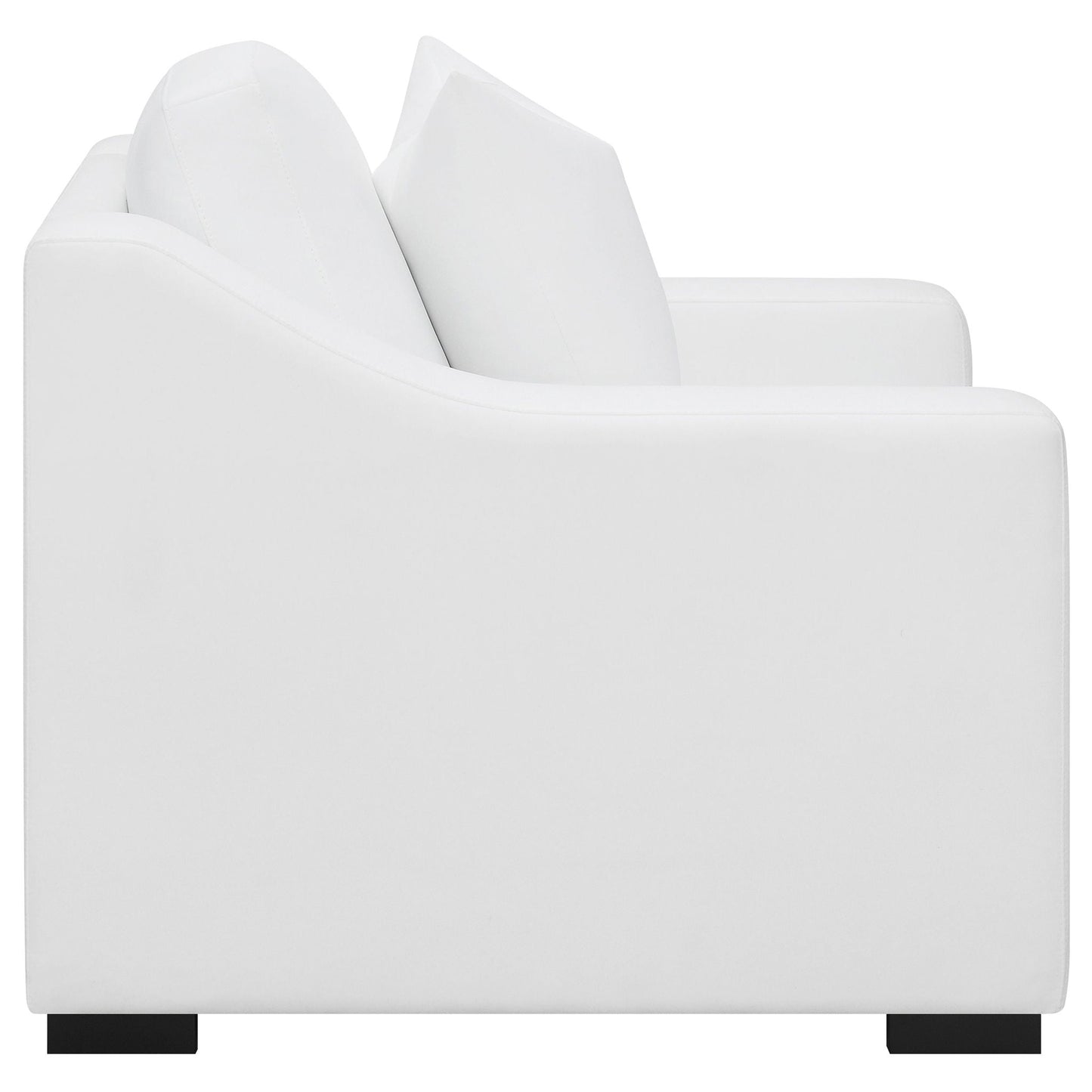 Chelan - Upholstered Sloped Arm Accent Chair - White