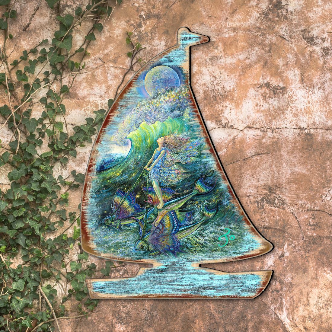 Surfers Dream Coastal Outdoor Decor by Josephine Wall - Coastal Sea-Life Decor - 8472103F-JW