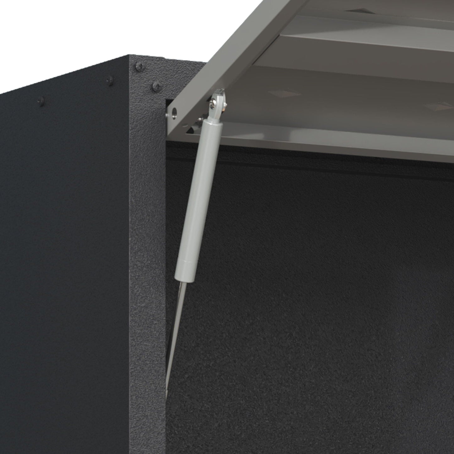 Heavy Duty Metal Wall Mounted Tool Storage Cabinet Steel Metal Garage Storage Cabinet - Black / Gray