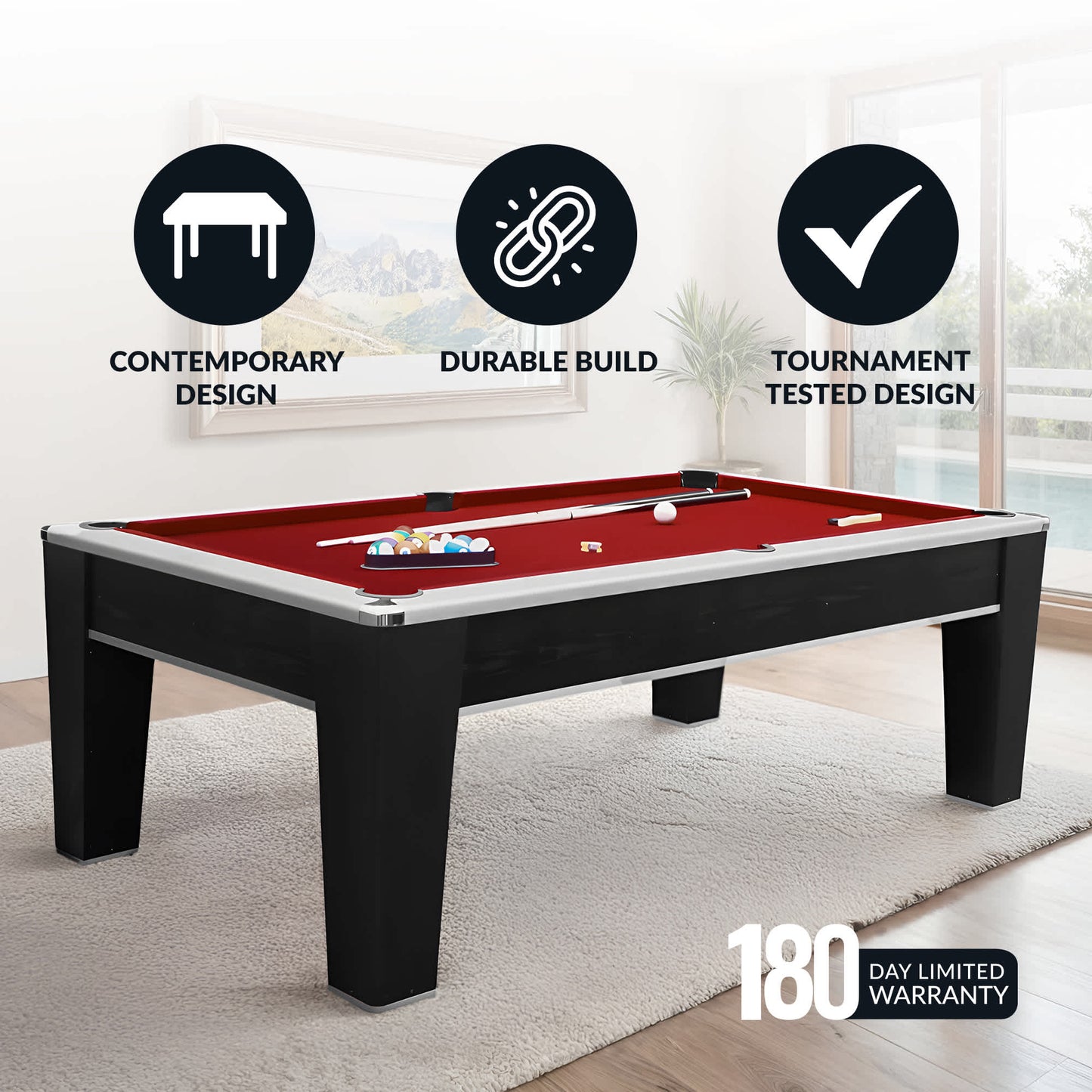 Hathaway Mirage 90-in Pool Table