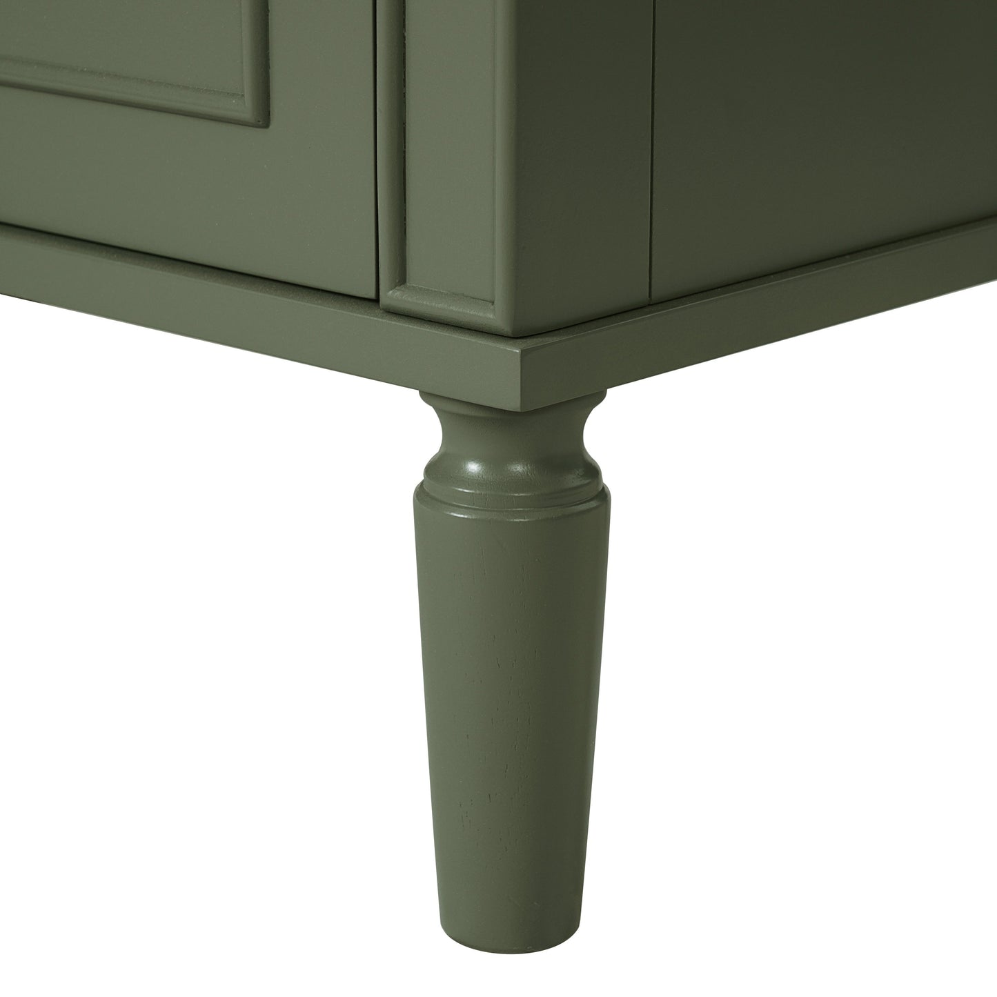 Elegant Olive Green 30' Bathroom Vanity with Ceramic Sink and Ample Storage, Solid Wood and MDF Construction
