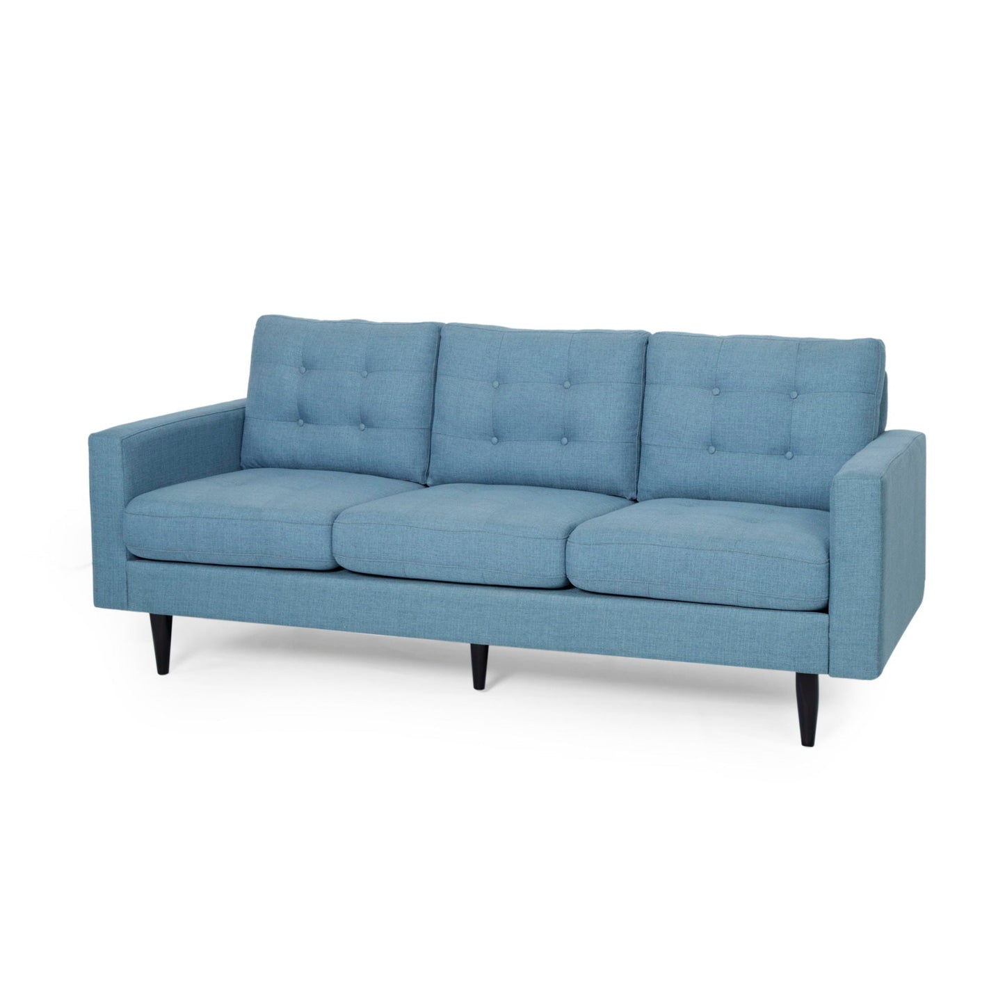 Jenny Contemporary Tufted Fabric 3 Seater Sofa