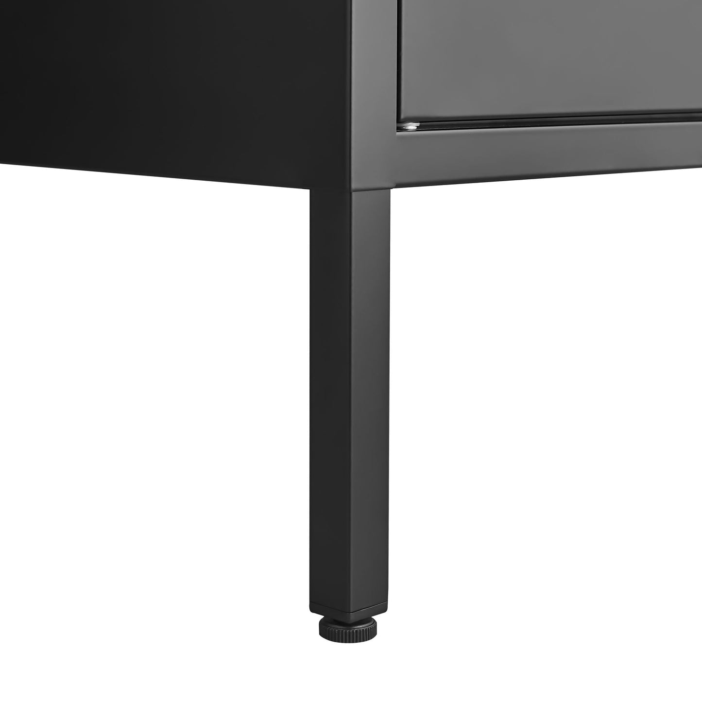 Modern Storage Cabinet with Adjustable Shelves and Magnetic Door Stopper