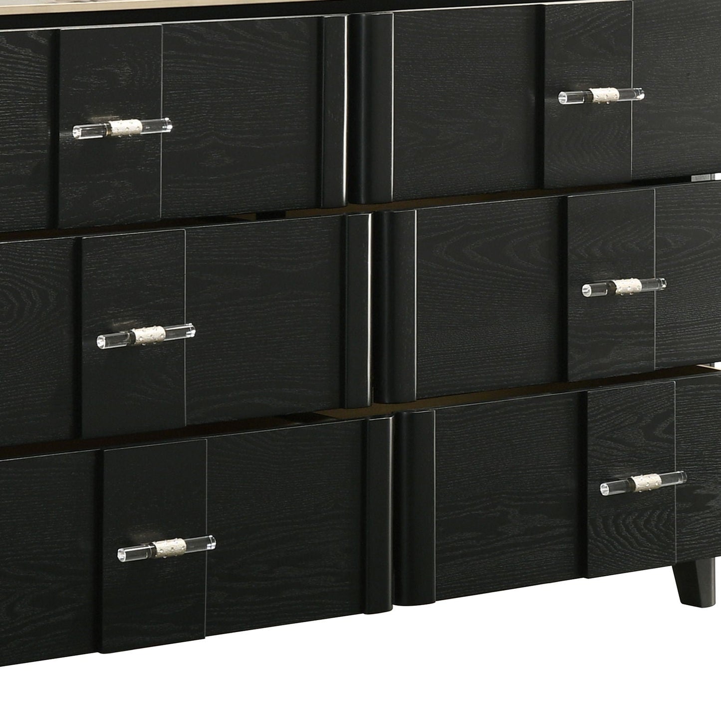 Opel - 6 Drawer Dresser - Black