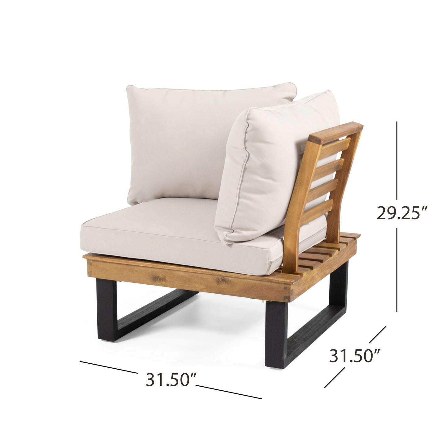 Sebastian Hand Crafted 4 Piece Sofa Set with Water Resistant Cushions