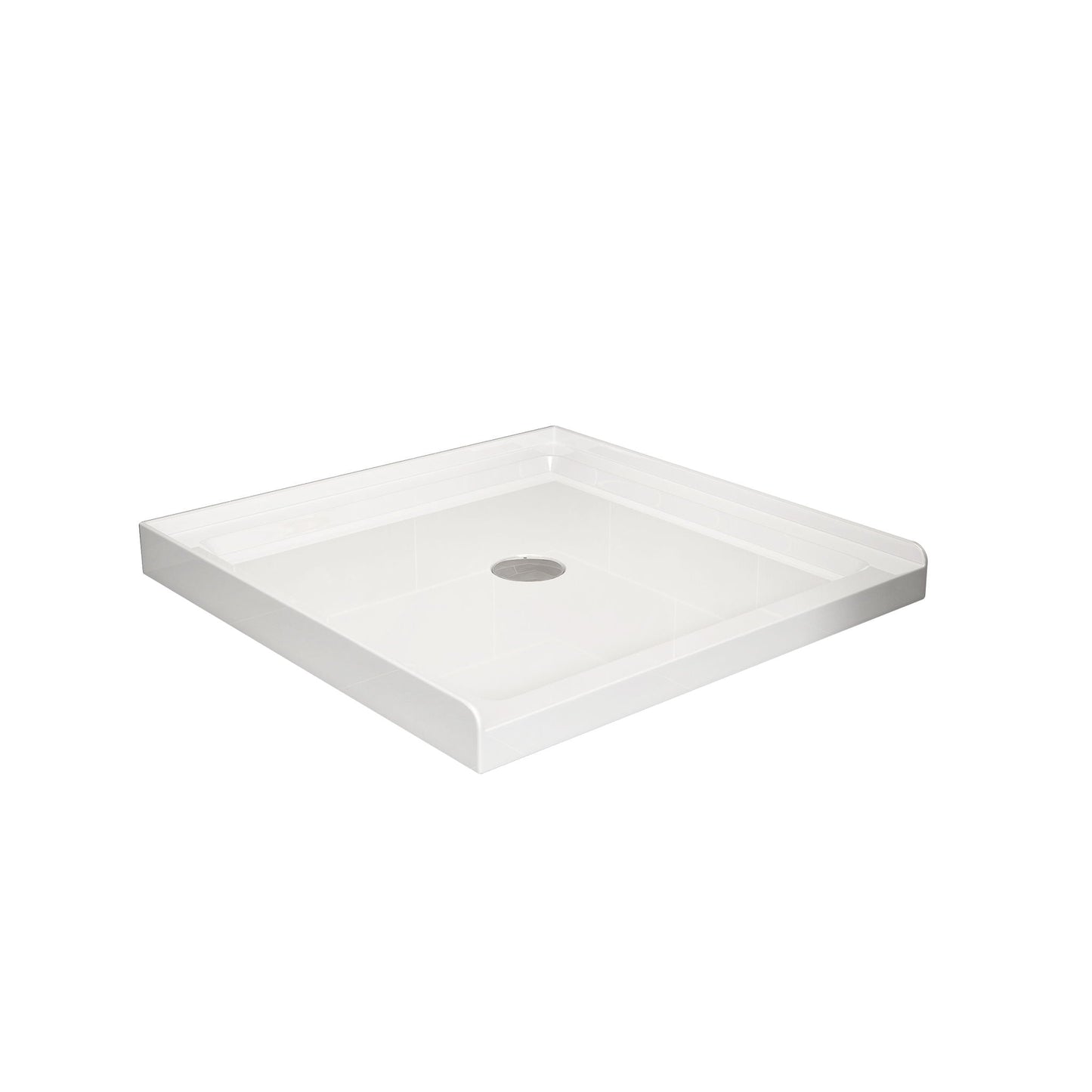 Goodyo - Centered Drain Shower With 3-Side Tile Flanges - White