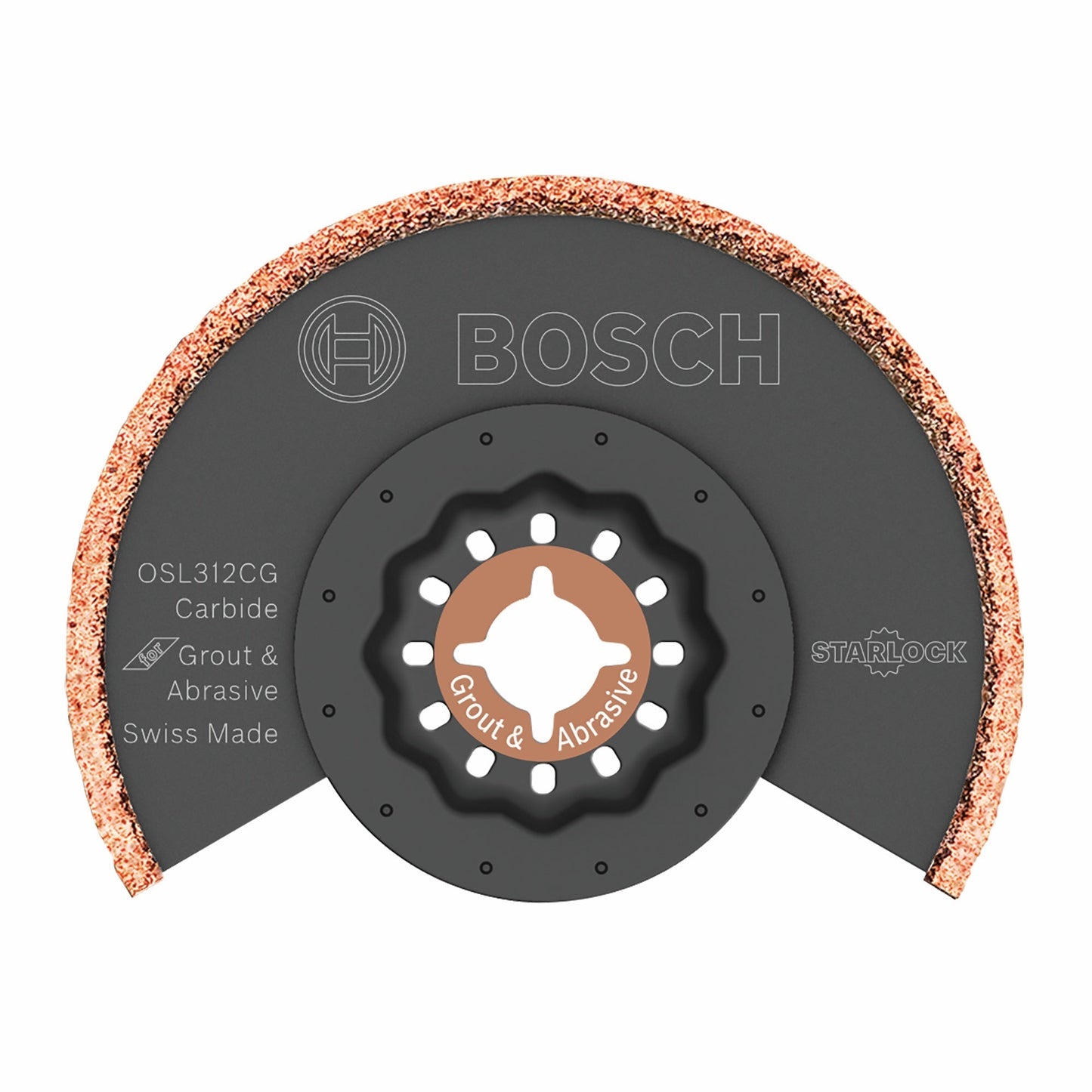 BOSCH OSL312CG 3-1/2 In. x 1/8 In. Starlock® Oscillating Multi Tool kerf Carbide Grit/Grout Grinding Blade