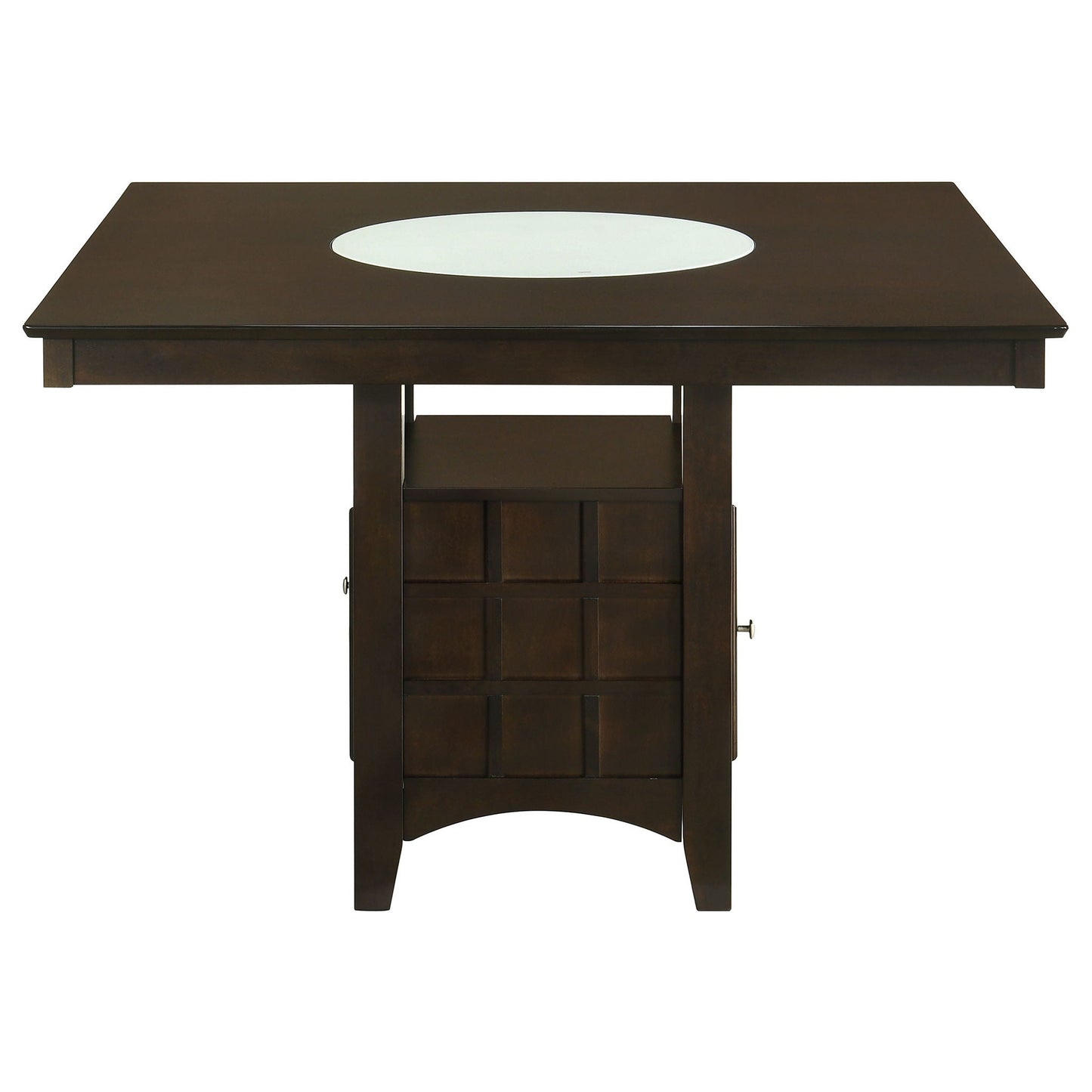 Tolland - Counter Height Dining Table With Storage Pedestal - Cappuccino