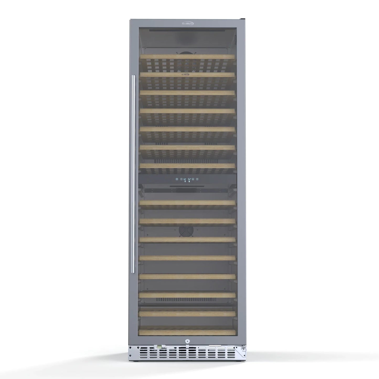 Kool More 23 in. Dual Zone, Full Glass Door, Wine Cooler Refrigerator, Freestanding or Built-In Unit, 15.1 cu ft.