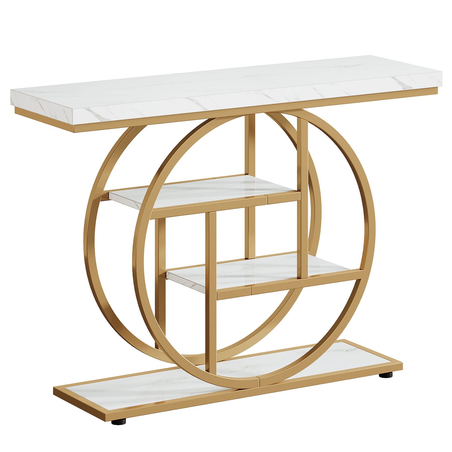 Console Table With 4 Tier Design For Living Hallway