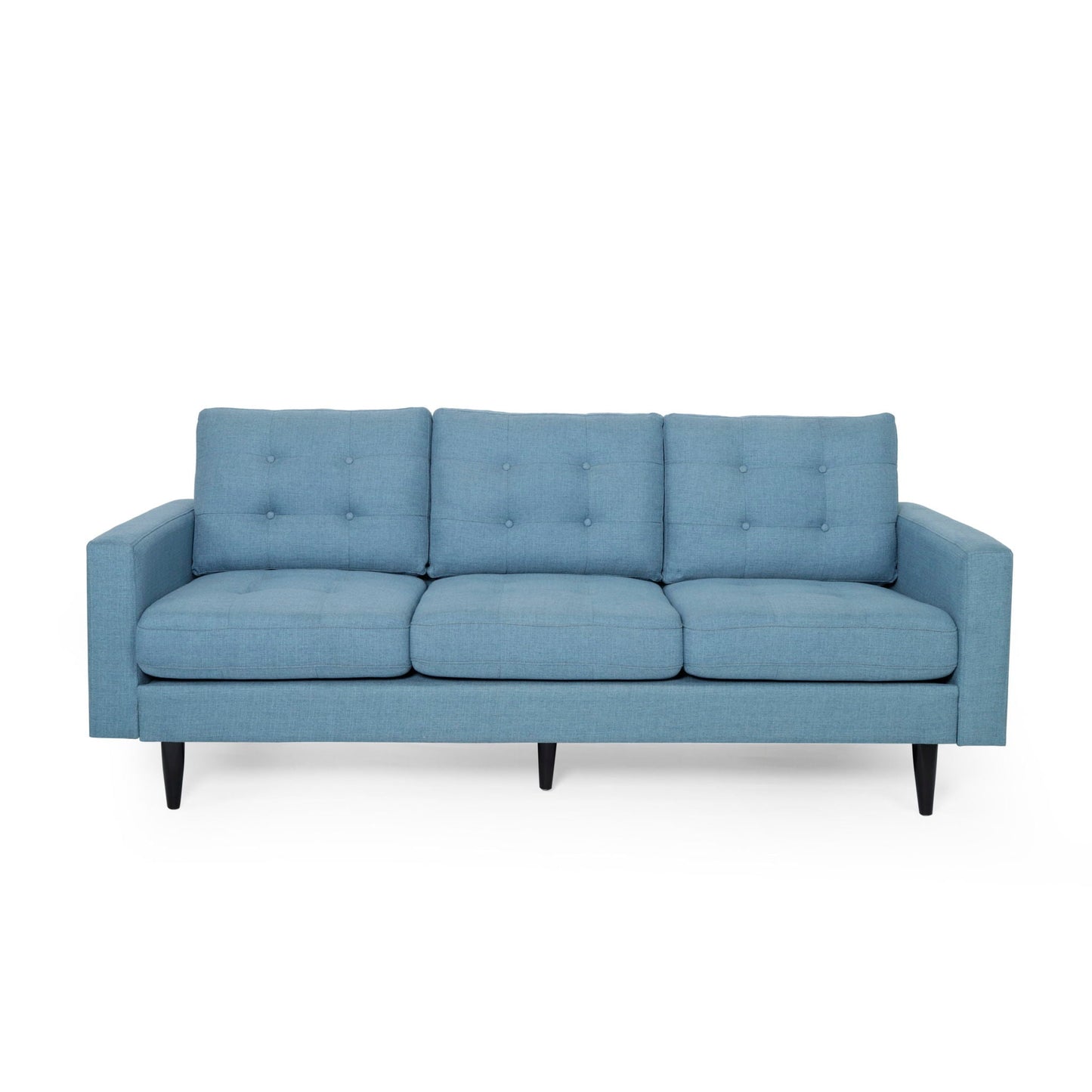 Jenny Contemporary Tufted Fabric 3 Seater Sofa