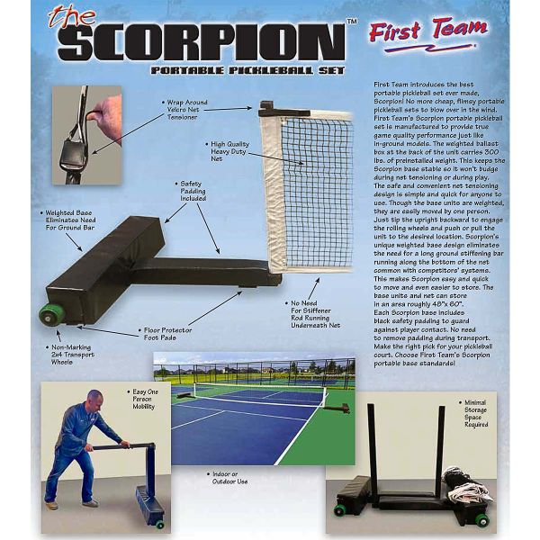 Scorpion Portable Pickleball Net System by 1st Team