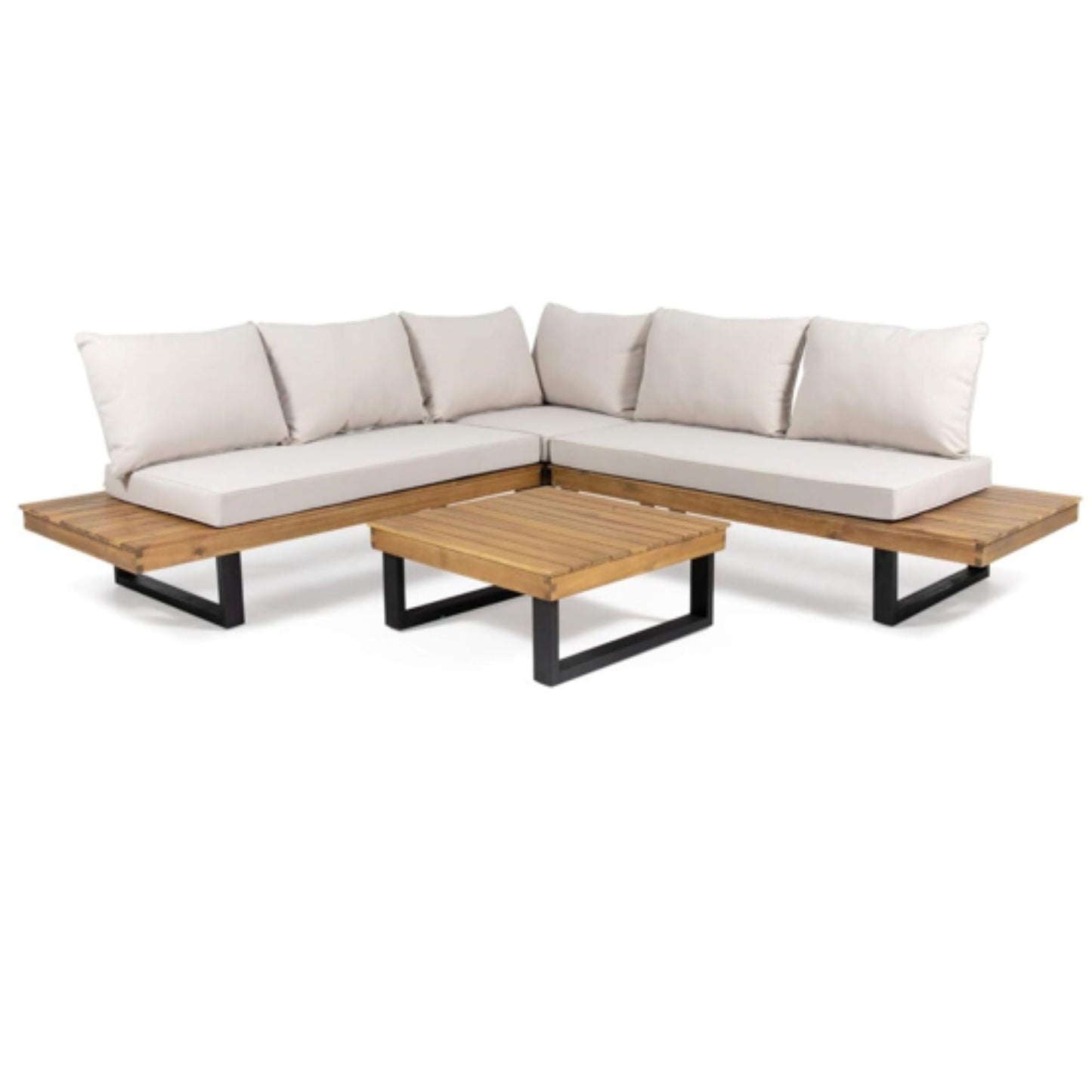 Sebastian Hand Crafted 4 Piece Sofa Set with Water Resistant Cushions