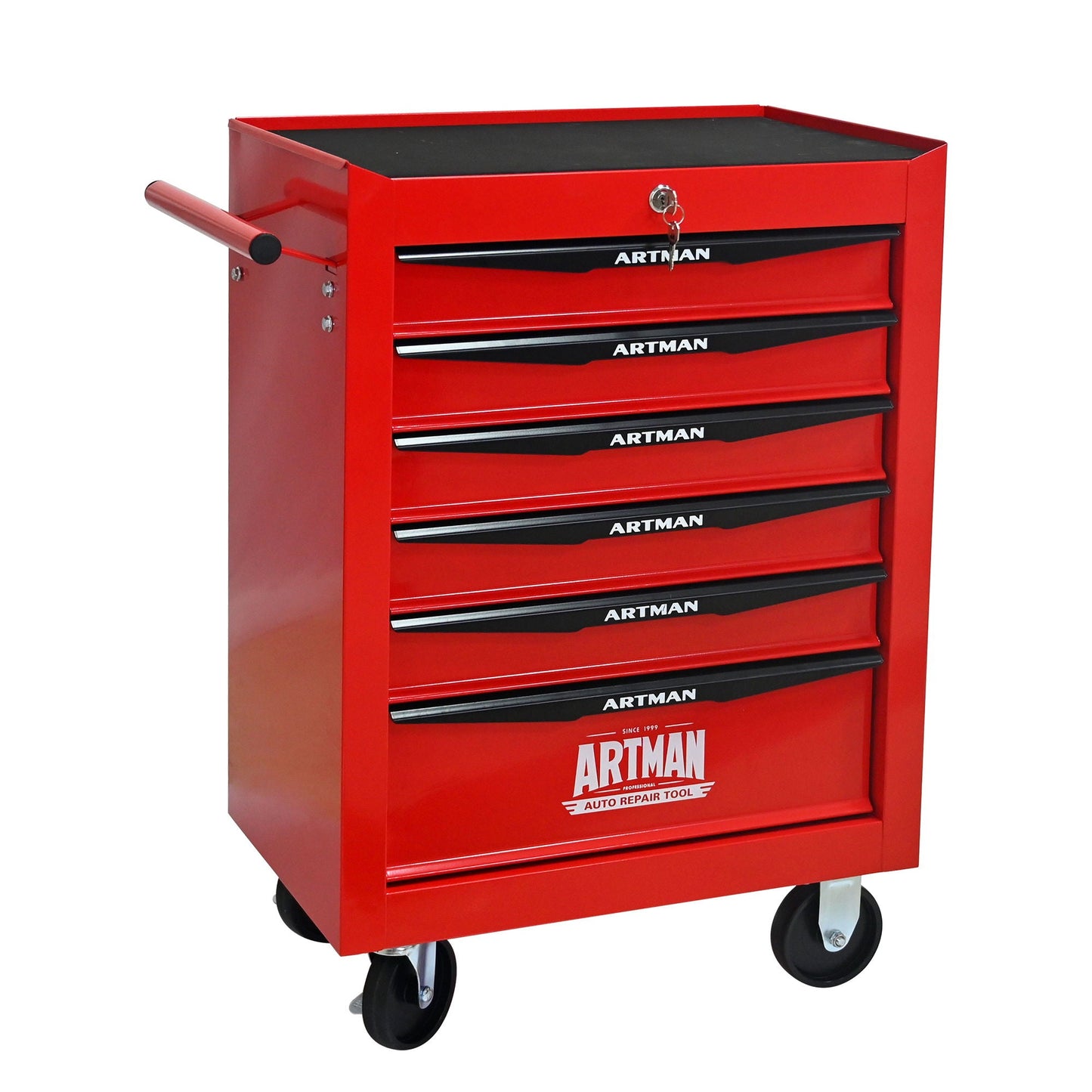 Rolling Metal Tool Chest With Drawers, Steel Storage Cabinet With Ball Bearing Slides