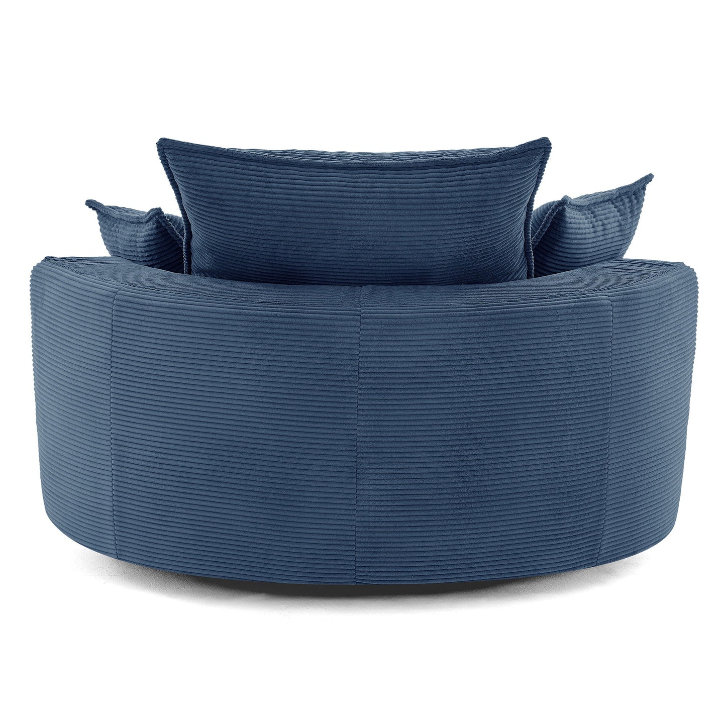 360° Swivel Accent Barrel Chair With Dual Layer Cushion And 3 Removable Pillows
