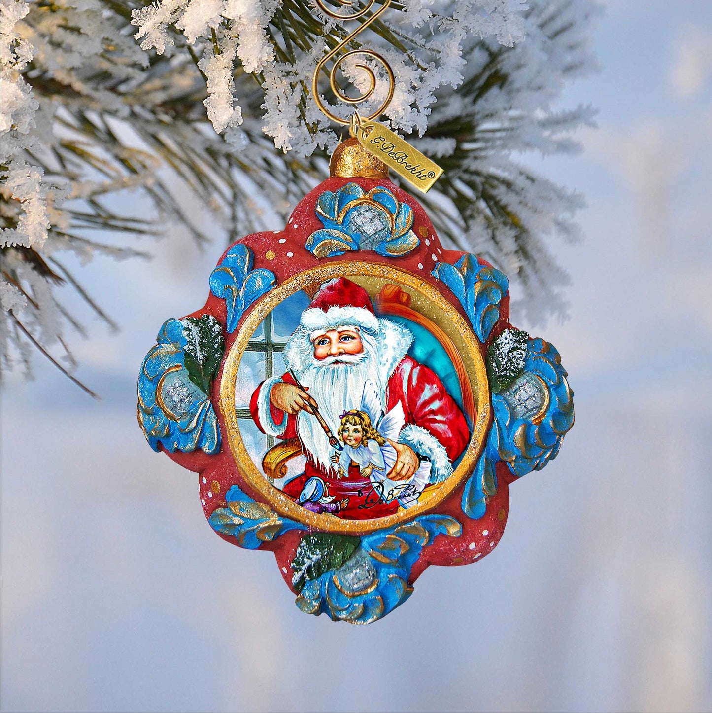 Nativity Workshop Sculpted Hand-Painted Christmas Ornament by G. DeBrekht - Nativity Holiday Decor - 6102415