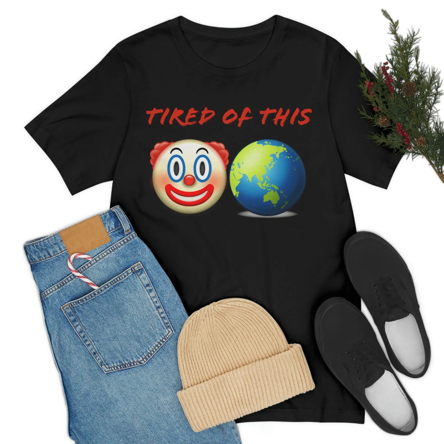 Tired Of This Clown World Emoji T-Shirt