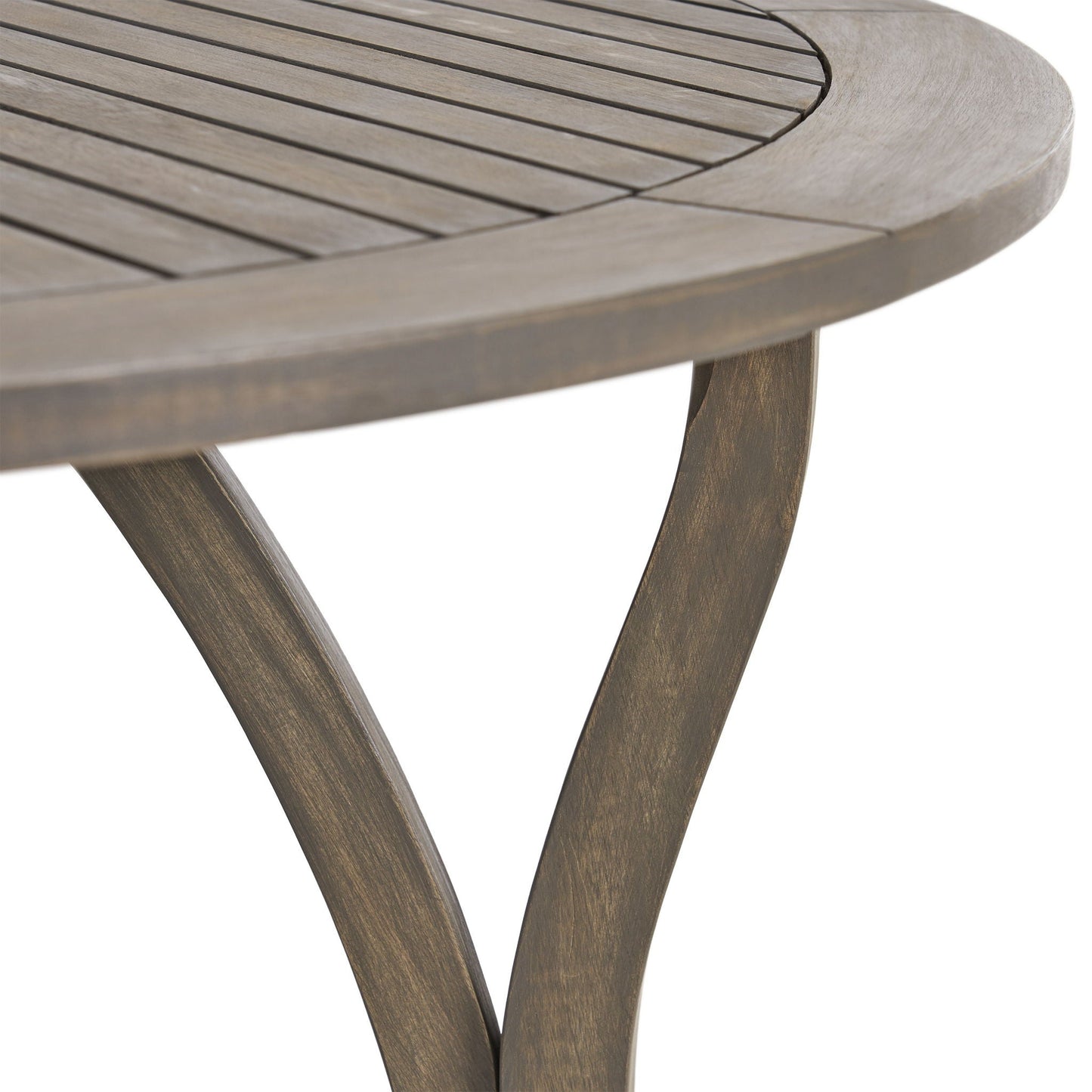 Hermosa Outdoor Acacia Wood Circular Dining Table