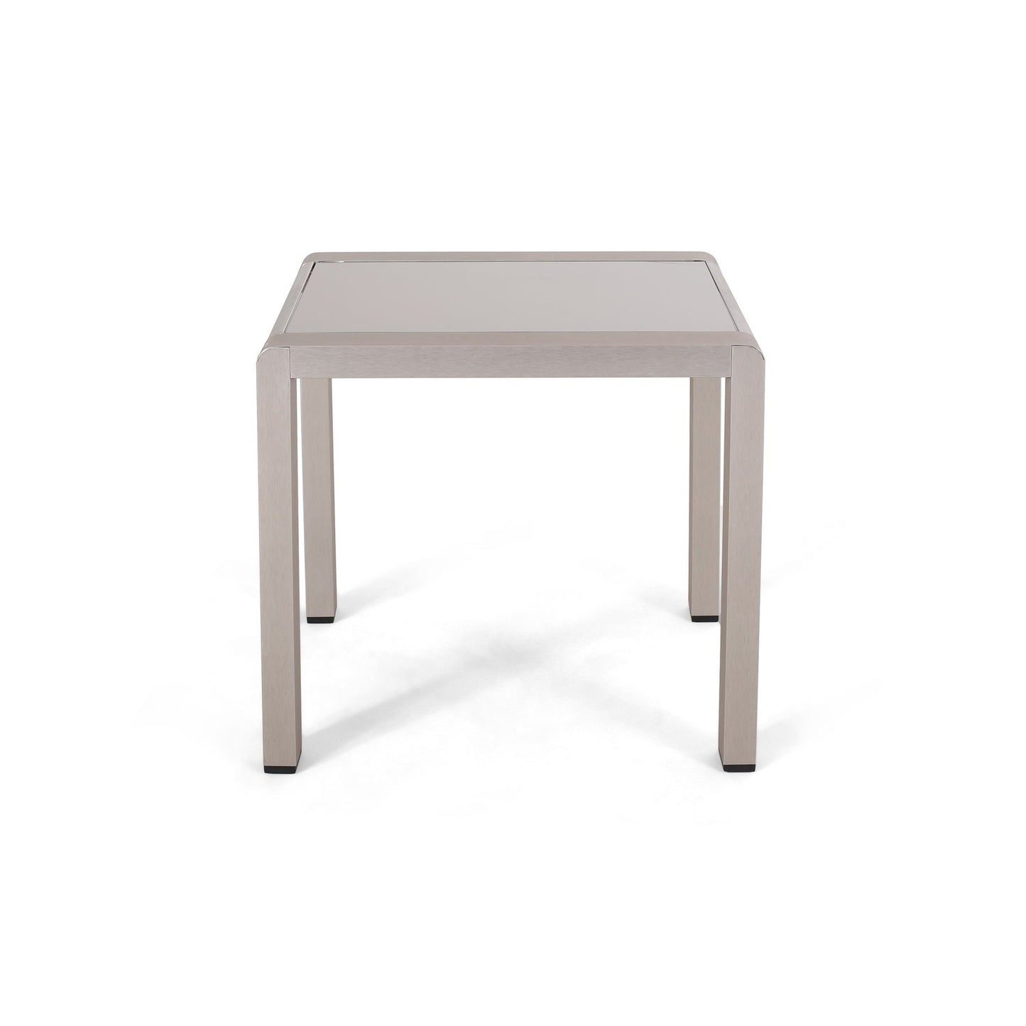 Cape Coral Contemporary Side Table With Frosted Glass Top