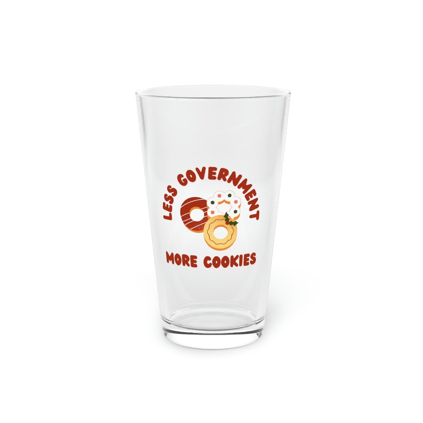 "Less Government" Pint Glass for Santa - 4LibertyShop.com