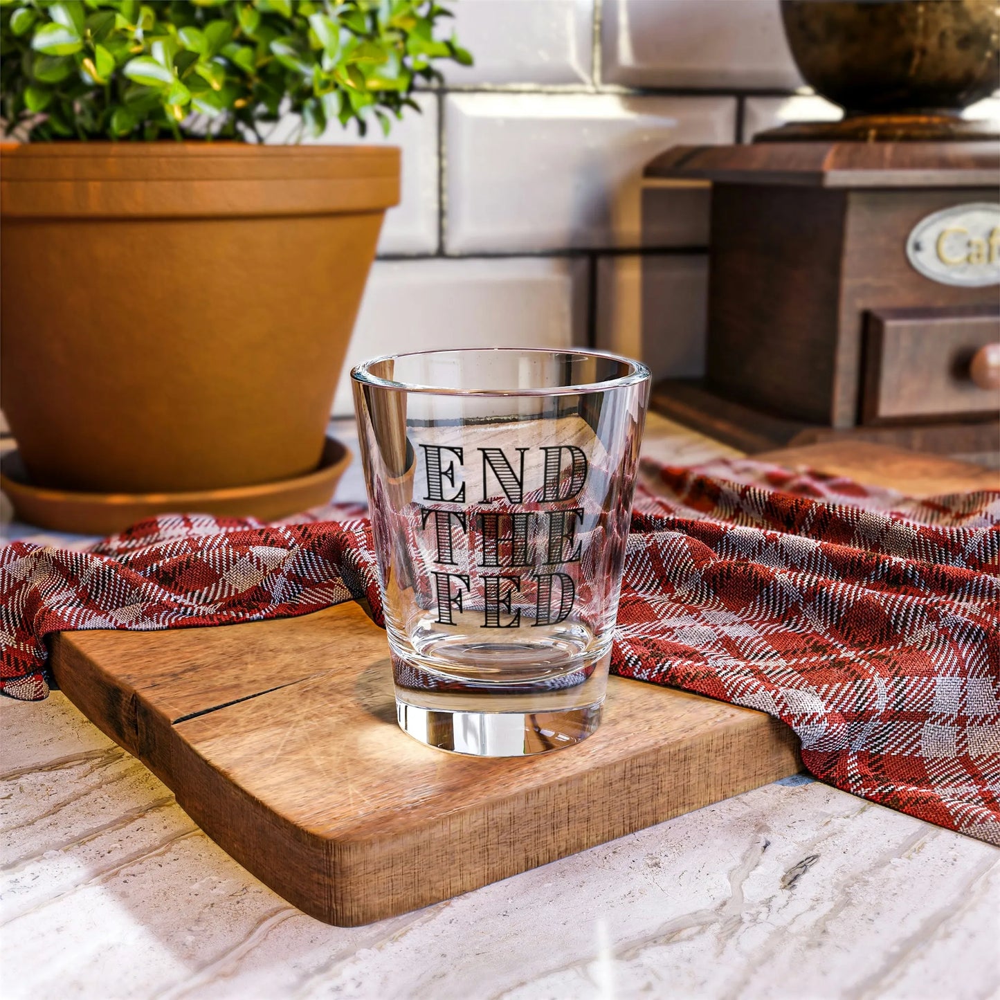 End The Fed Shot Glass, 1.5oz - 4LibertyShop.com